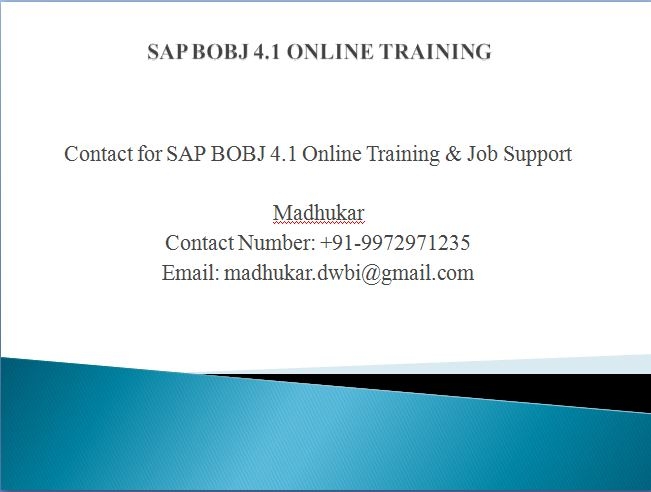 BI BW Online Training Join Free Demo by Real Time 